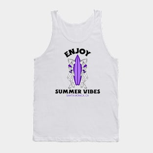 Summer Vibes Santa Monica Surfer Surf Surfing Beach Tank Top